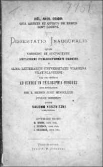 Jo&euml;l, Amos, Obadja qua aetete et quibus de rebus sint locuti