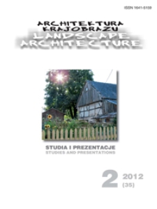Architektura Krajobrazu : studia i prezentacje 2, 2012