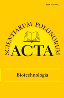 Acta Scientiarum Polonorum. Biotechnologia 3, 2010