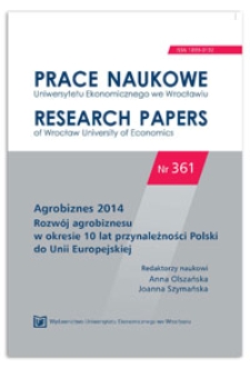 Konkurencyjność polskiego rolnictwa na rynku Unii Europejskiej.