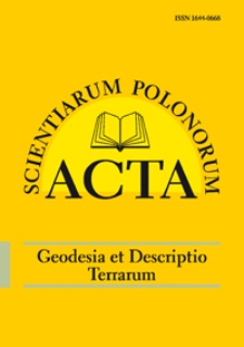 Acta Scientiarum Polonorum. Geodesia et Descriptio Terrarum 2, 2010