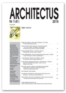 Architectus : Pismo Wydziału Architektury Politechniki Wrocławskiej, 2015, nr 1 (41)