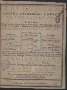 Kalendarz Polski, Niemiecki I Ruski Na Rok Panski 1797 […]