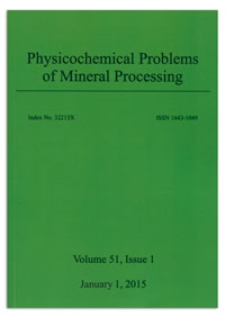 Physicochemical Problems of Mineral Processing. Vol. 51, 2015, Issue 1