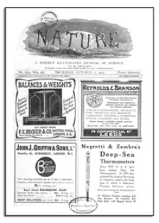Nature : a Weekly Illustrated Journal of Science. Volume 96, 1915 October 21, [No. 2399]