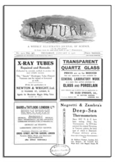 Nature : a Weekly Illustrated Journal of Science. Volume 96, 1916 January 6, [No. 2410]