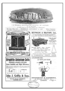 Nature : a Weekly Illustrated Journal of Science. Volume 102, 1918 September 19, [No. 2551]