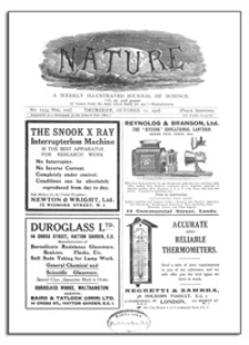 Nature : a Weekly Illustrated Journal of Science. Volume 102, 1918 October 10, [No. 2554]