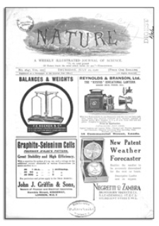 Nature : a Weekly Illustrated Journal of Science. Volume 105, 1920 July 22, [No. 2647]