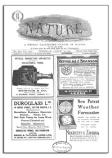 Nature : a Weekly Illustrated Journal of Science. Volume 105, 1920 August 26, [No. 2652]