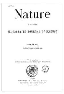 Nature : a Weekly Illustrated Journal of Science. Volume 109, 1922 January 19, [No. 2725]