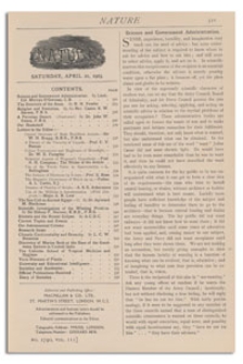 Nature : a Weekly Illustrated Journal of Science. Volume 111, 1923 April 21, [No. 2790]