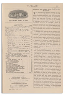Nature : a Weekly Illustrated Journal of Science. Volume 111, 1923 April 28, [No. 2791]