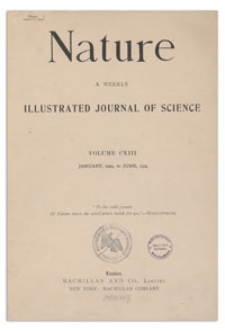 Nature : a Weekly Illustrated Journal of Science. Volume 113, 1924 January 26, [No. 2830]
