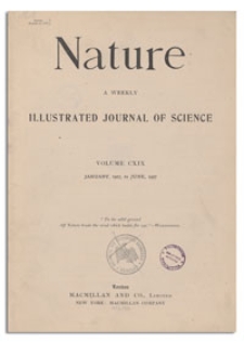 Nature : a Weekly Illustrated Journal of Science. Volume 119, 1927 January 22, [No. 2986]