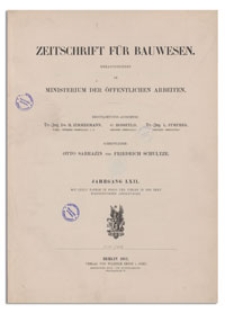 Zeitschrift für Bauwesen, Jr. LXII, 1912, H. 10-12