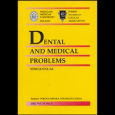 Dental and Medical Problems, 2015, Vol. 52, nr 1