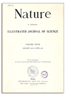 Nature : a Weekly Illustrated Journal of Science. Volume 117, 1926 January 9, [No. 2932]