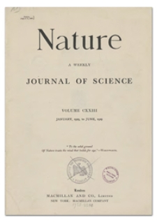 Nature : a Weekly Illustrated Journal of Science. Volume 123, 1929 January 12, [No. 3089]