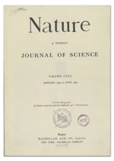 Nature : a Weekly Illustrated Journal of Science. Volume 125, 1930 January 4, [No. 3140]
