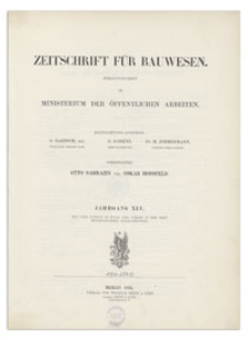 Zeitschrift für Bauwesen, Jr. XLV, 1895, H. 7-9