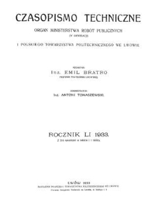 Czasopismo Techniczne. R. 51, 10 marca 1933, Nr 5