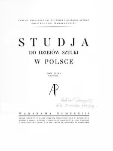 Studia do dziejów sztuki w Polsce. Tom piąty, Varsoviana II
