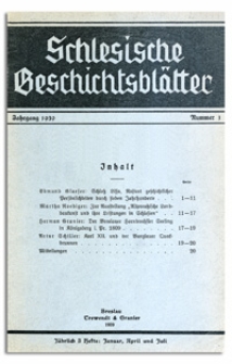 Schlesische Geschichtsblätter : Mitteilungen des Vereins für Geschichte Schlesiens. Jahrgang 1933, Nummer 3