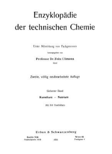 Enzyklopädie der technischen Chemie. Bd. 7. Kunstharz - Natrium