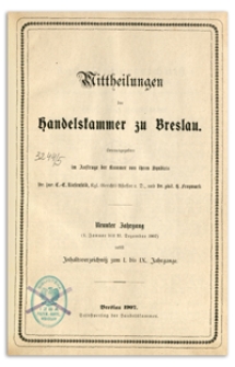 Mitteilungen der Handelskammer zu Breslau, 1907, Nr 1-12