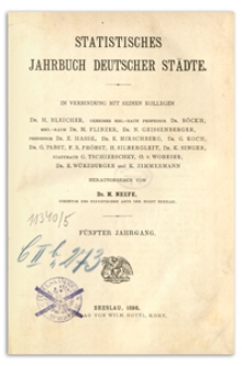 Statistisches Jahrbuch Deutscher Städte. Jg. 5