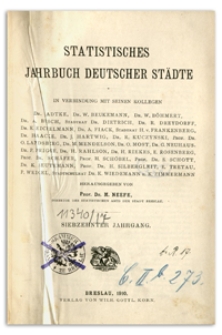 Statistisches Jahrbuch Deutscher Städte. Jg. 17