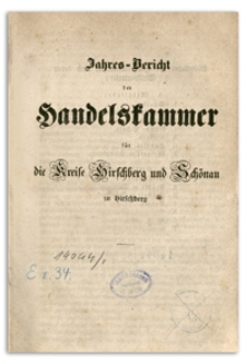 Jahres-Bericht der Handelskammer für die Kreise Hirschberg und Schönau zu Hirschberg für das Jahr 1855