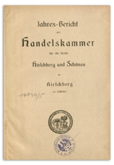 Jahresbericht der Handelskammer für die Kreise Hirschberg und Schönau in Hirschberg in Schlesien über das Jahr 1905