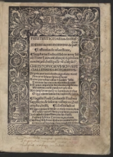 Poenitentionarius de co[n]fessione. Iesuida Hieronymi de pass[ione]. Lectantius de resurectione, Spphicon Endecasillabon aeneae Silvii Poete Laureati (alias pii ii pontificis maximi) ad christi passione[m] co[n]te[m]pla[n]da[m]