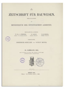 Zeitschrift f&uuml;r Bauwesen, Jr. 68, 1918, H. 10-12