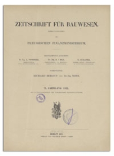 Zeitschrift für Bauwesen, Jr. 72, 1922, H. 1-3