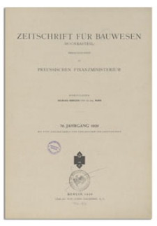 Zeitschrift für Bauwesen, Jr. 76, 1926, H. 4-6