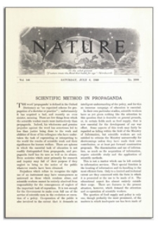 Nature : a Weekly Journal of Science. Volume 146, 1940 July 13, No. 3689
