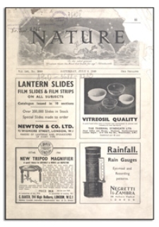 Nature : a Weekly Journal of Science. Volume 146, 1940 August 24, No. 3695
