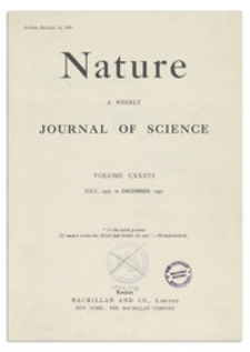 Nature : a Weekly Journal of Science. Volume 136, 1935 November 23, No. 3447