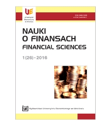 Spis treści [Nauki o Finansach = Financial Sciences, 2016, Nr 1 (26)]