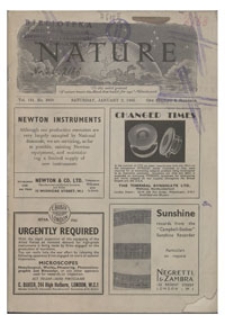 Nature : a Weekly Journal of Science. Volume 151, 1943 January 23, No. 3821