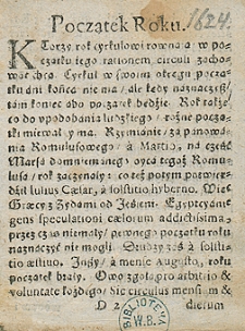 Prognostyk na rok 1624