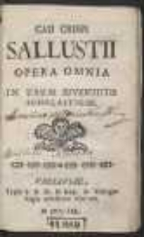 Caii Crispi Sallustii Opera Omnia […]