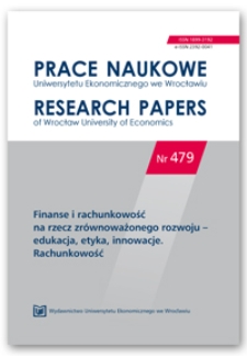 Spis treści [Prace Naukowe Uniwersytetu Ekonomicznego we Wrocławiu = Research Papers of Wrocław University of Economics; 2017; Nr 479]