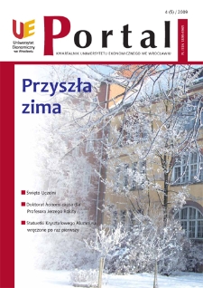 Portal: kwartalnik Uniwersytetu Ekonomicznego we Wrocławiu, 2009, Nr 4 (5)
