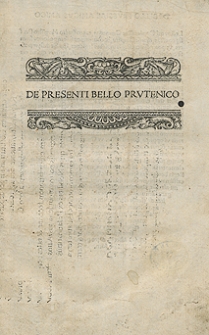 De Presenti Bello Prutenico