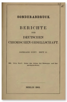 Ueber den Abbau der Rhamnon- und Isosaccharin-Säure, Berichte der Deutschen Chemischen Gesellschaft, 1902, Jahrgang XXXV, Heft 13, s. 2360-2370