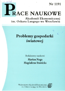 Prace Naukowe Akademii Ekonomicznej im. Oskara Langego we Wrocławiu, 2008, Nr 1191